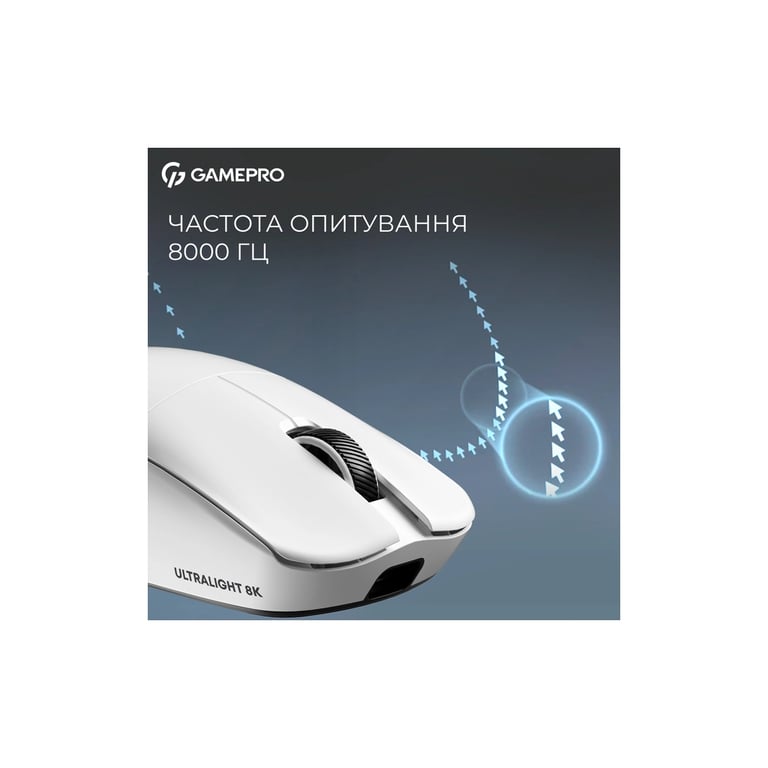 Мишка GamePro Asgard Odin 8K Wireless/USB White (GM035W) - фото 8