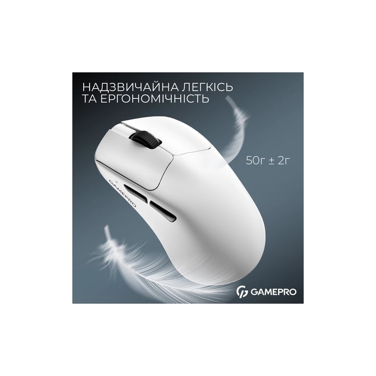 Мишка GamePro Asgard Surt Wireless/Bluetooth/USB White (GM017W) - фото 6