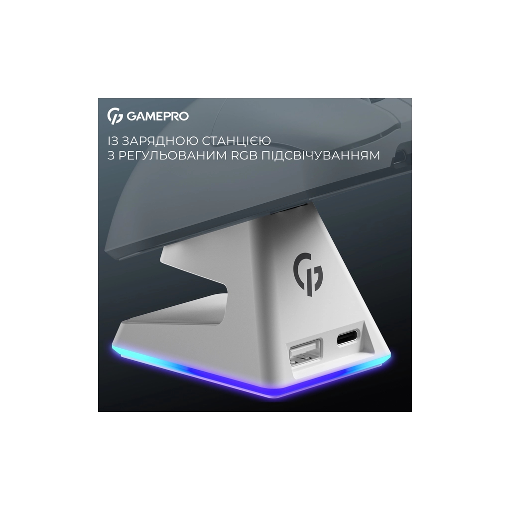 Мишка GamePro Asgard Thor Wireless/Bluetooth/USB White (GM023W) - фото 11 Мишка GamePro Asgard Thor Wireless/Bluetooth/USB White (GM023W) - фото 11