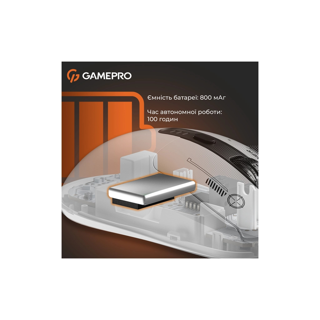 Мишка GamePro Genesis Winner Wireless/Bluetooth/USB White (GM079W) - фото 7 Мишка GamePro Genesis Winner Wireless/Bluetooth/USB White (GM079W) - фото 7