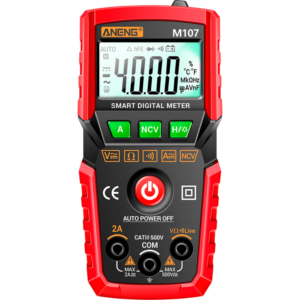 Цифровий мультиметр ANENG M107, V, A, R, C, T (M107) Цифровий мультиметр ANENG M107, V, A, R, C, T (M107)