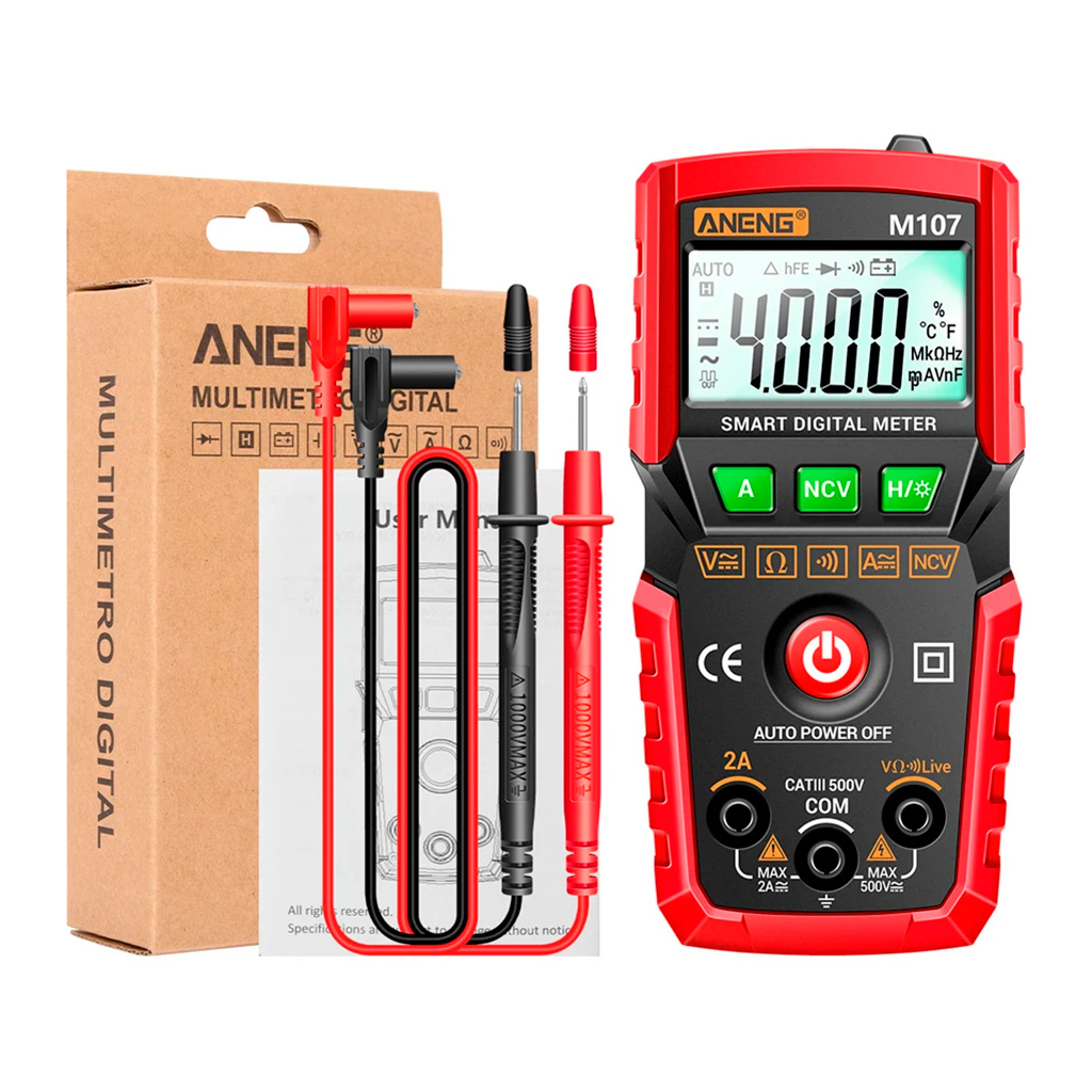 Цифровий мультиметр ANENG M107, V, A, R, C, T (M107) - фото 4 Цифровий мультиметр ANENG M107, V, A, R, C, T (M107) - фото 4
