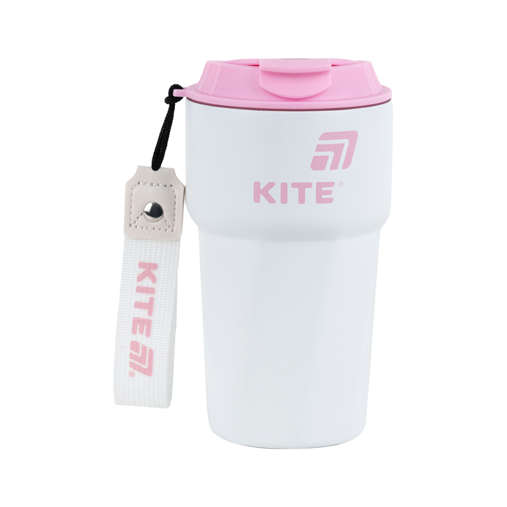 Термокружка Kite 450 мл біло-рожева (K25-1220-3) - фото 1