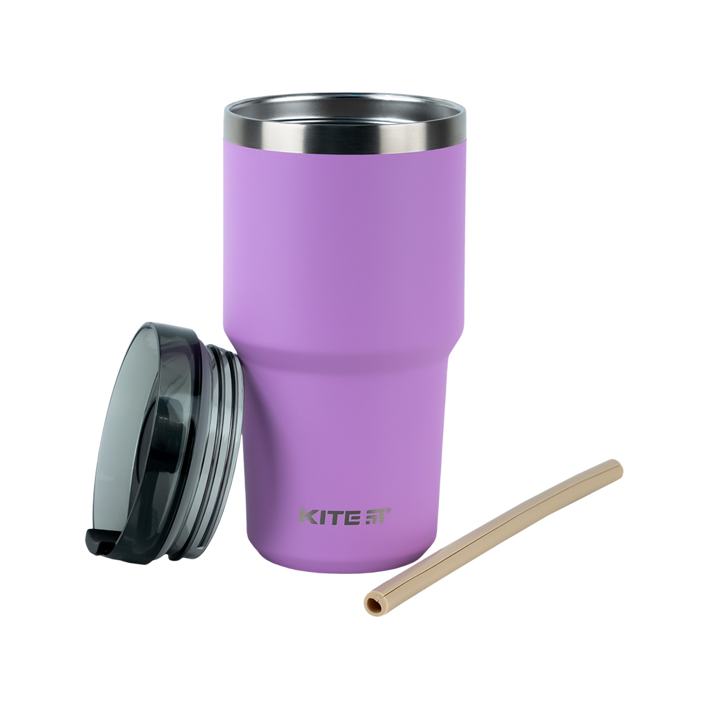 Термокружка Kite 600 мл фіолетова (K24-1206-2) - фото 2 Термокружка Kite 600 мл фіолетова (K24-1206-2) - фото 2