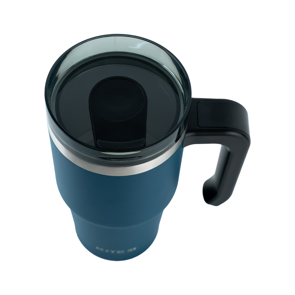 Термокружка Kite з ручкою 600 мл смарагдова (K24-1207-2) - фото 3 Термокружка Kite з ручкою 600 мл смарагдова (K24-1207-2) - фото 3