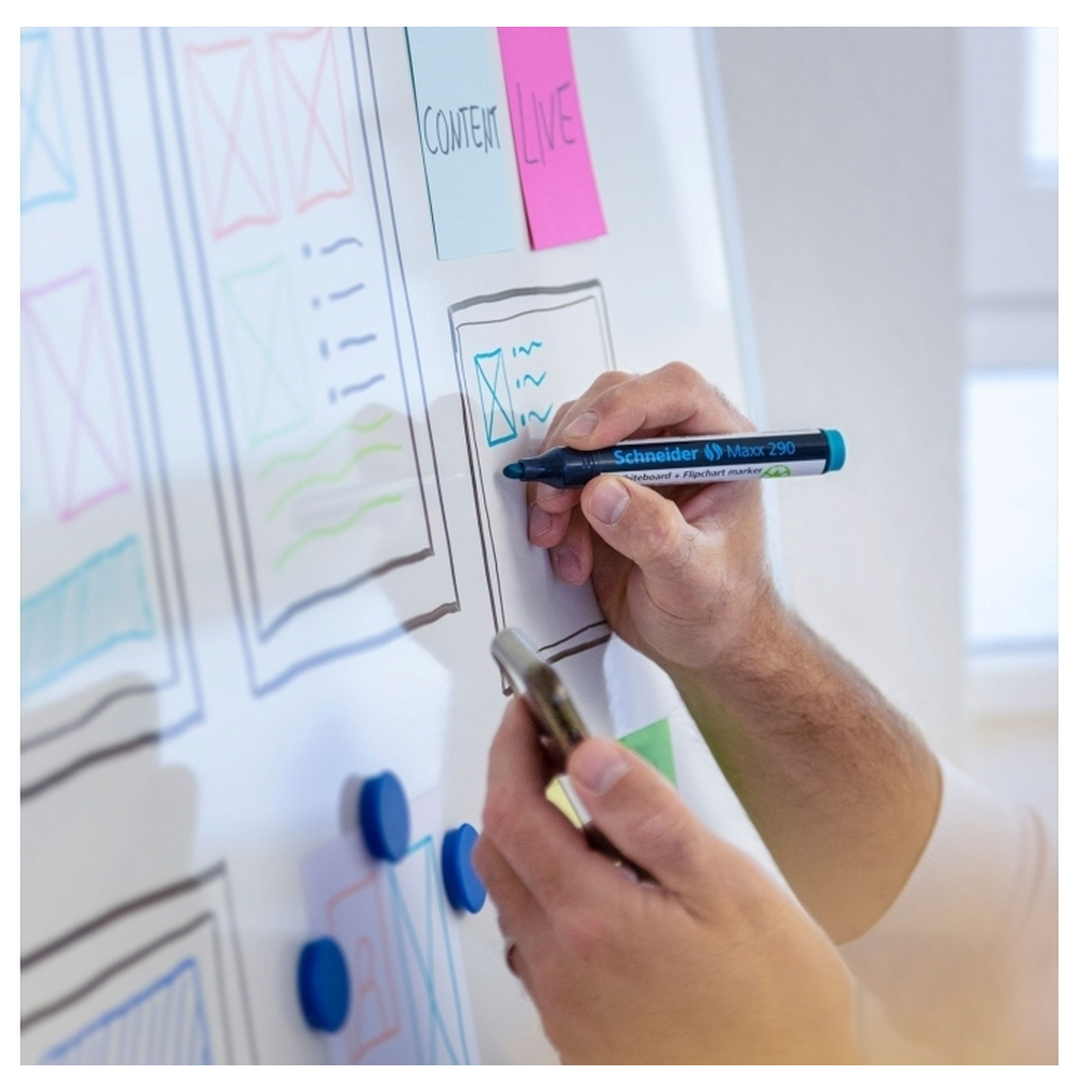 Набір маркерів Schneider 4 маркери для дошок та фліпчартів MAXX 290 в блістері (S129094) - фото 3 Набір маркерів Schneider 4 маркери для дошок та фліпчартів MAXX 290 в блістері (S129094) - фото 3