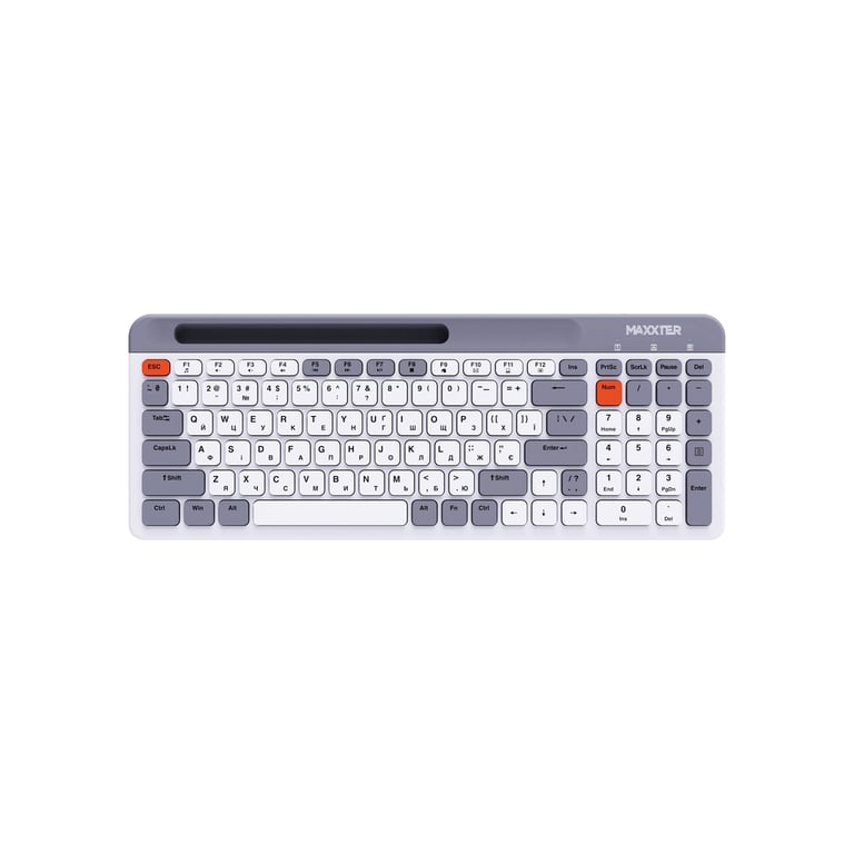 Клавіатура Maxxter KBW-02G-UA Wireless Grey (KBW-02G-UA) - фото 1