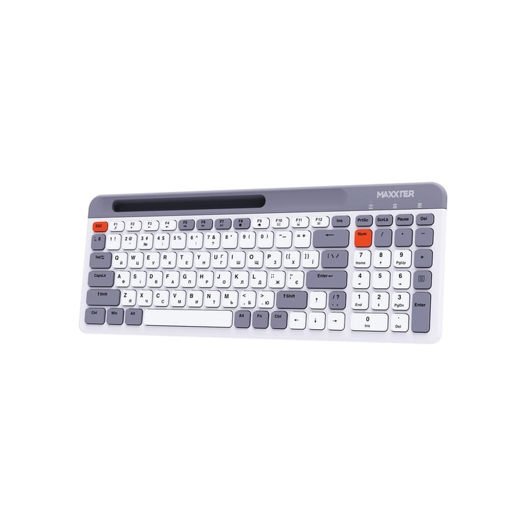 Клавіатура Maxxter KBW-02G-UA Wireless Grey (KBW-02G-UA) - фото 2