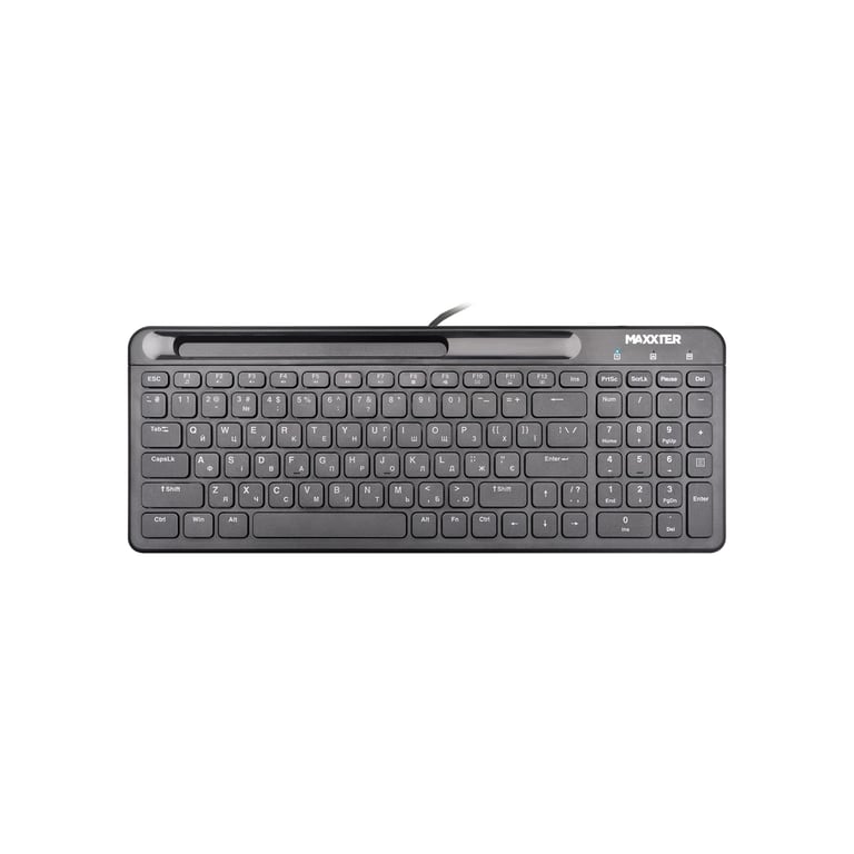 Клавіатура Maxxter KB-01B-UA USB Black (KB-01B-UA) - фото 1