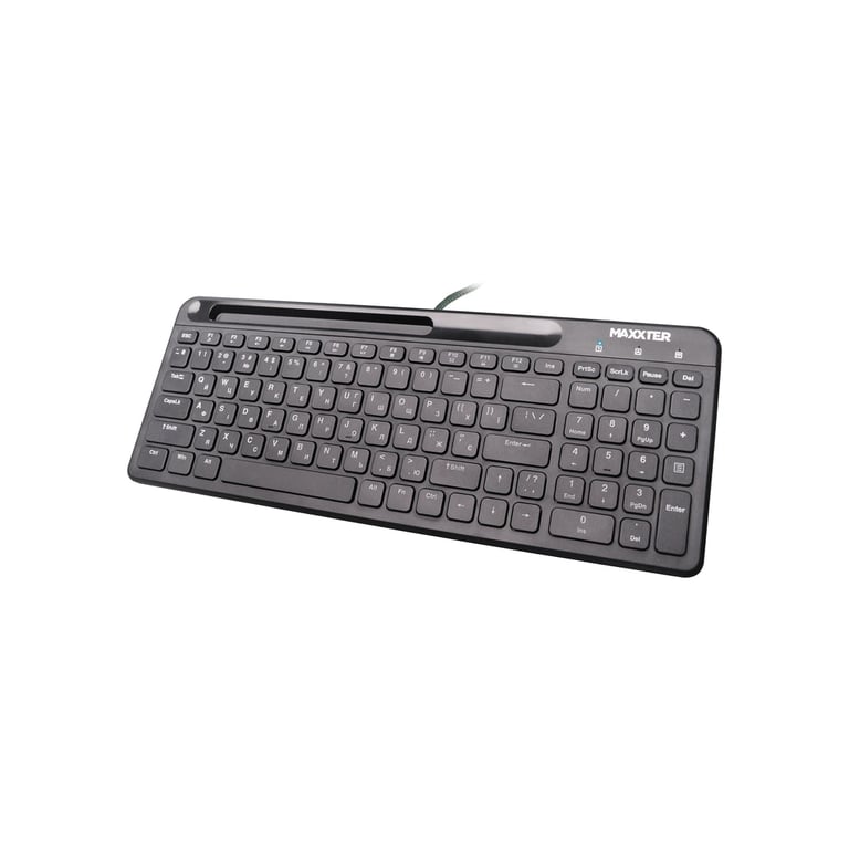 Клавіатура Maxxter KB-01B-UA USB Black (KB-01B-UA) - фото 2