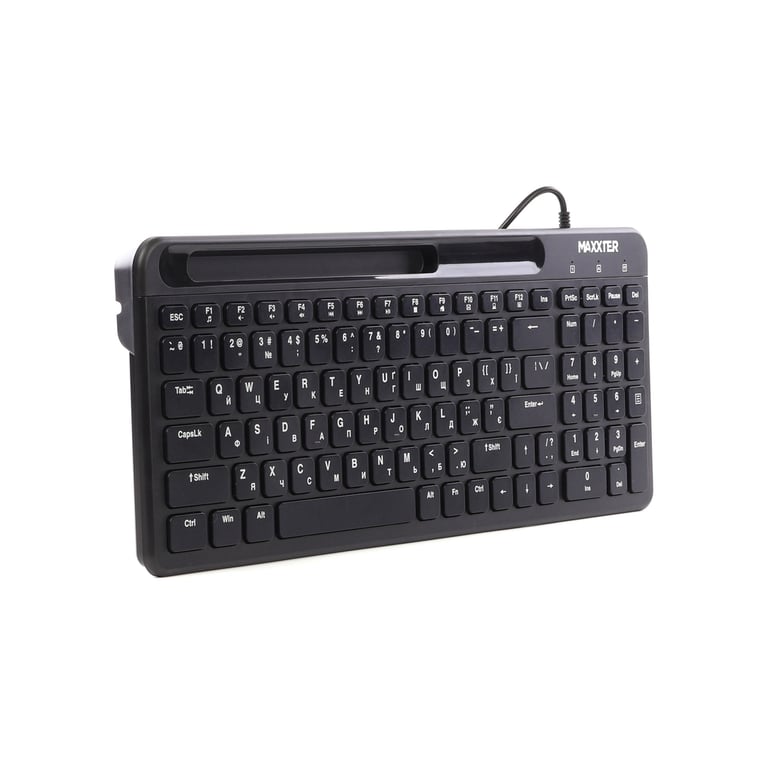 Клавіатура Maxxter KB-01B-UA USB Black (KB-01B-UA) - фото 3