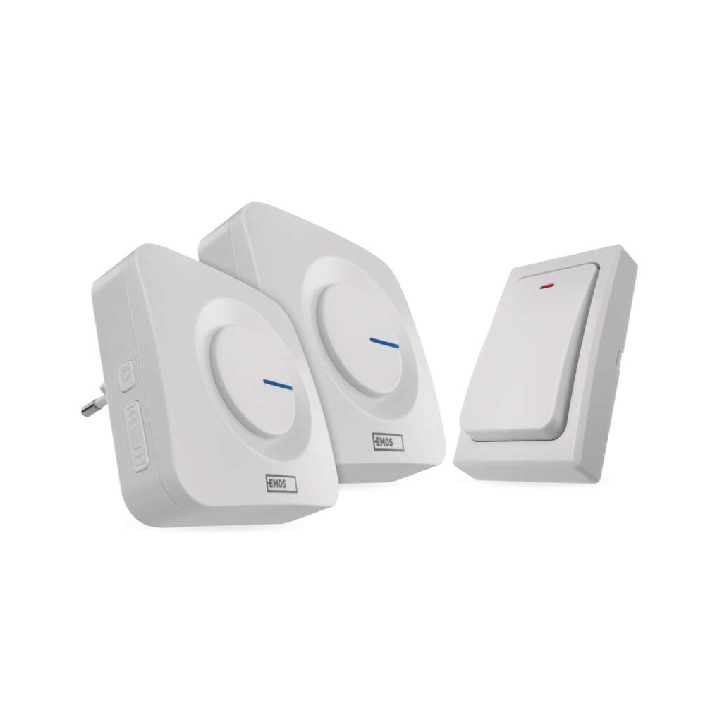 Дверний дзвінок EMOS бездротовий P5731 220В 2 приймачі (180м) (P5731) - фото 1