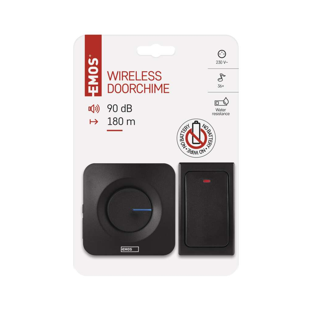 Дверний дзвінок EMOS бездротовий EMOS P5729B (P5729B) - фото 10 Дверний дзвінок EMOS бездротовий EMOS P5729B (P5729B) - фото 10