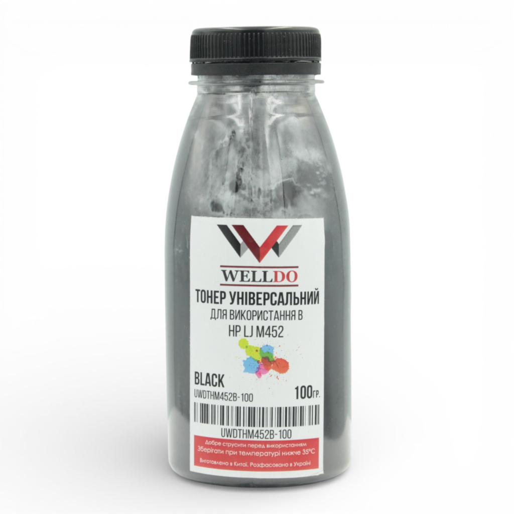 Тонер HP CLJ M252/274/277/Canon MF-631/632/633, фасовка, black 100г Welldo (UWDTHM452B-100) - фото 1