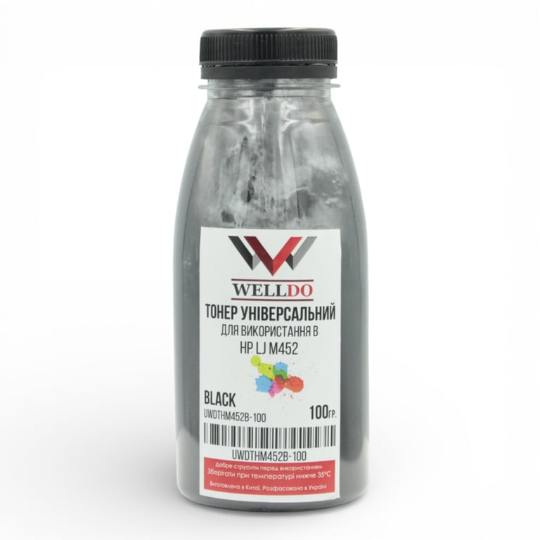 Тонер HP CLJ M252/274/277/Canon MF-631/632/633, фасовка, black 100г Welldo (UWDTHM452B-100)