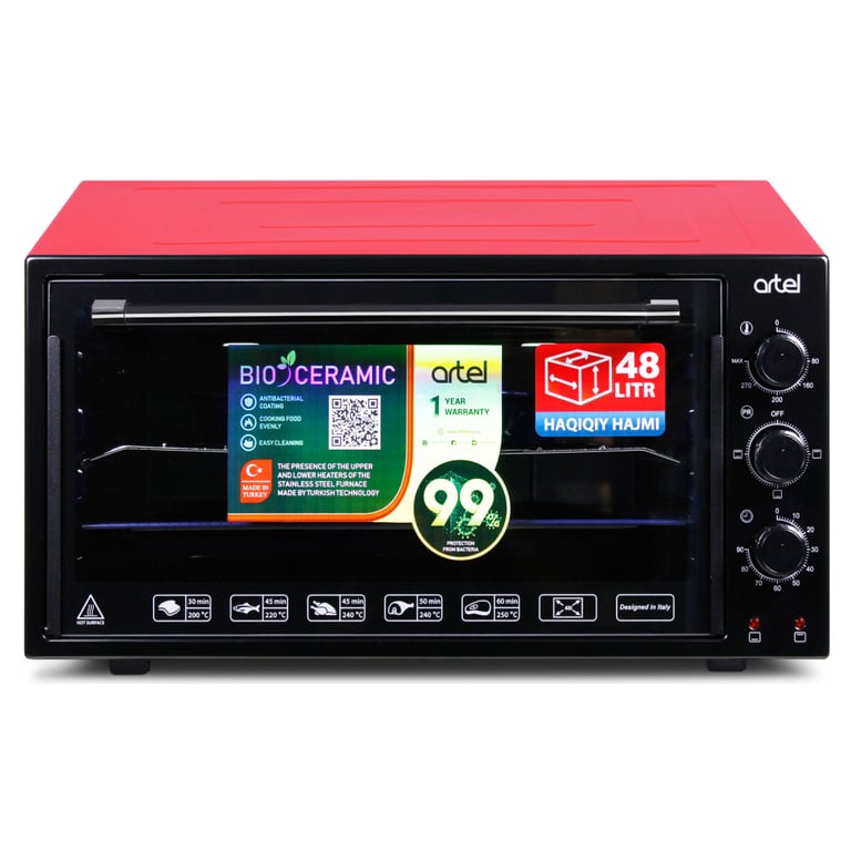 Електропіч Artel MD 4816 Black-red - фото 3