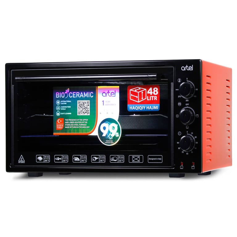 Електропіч Artel MD 4816 Black-red - фото 5