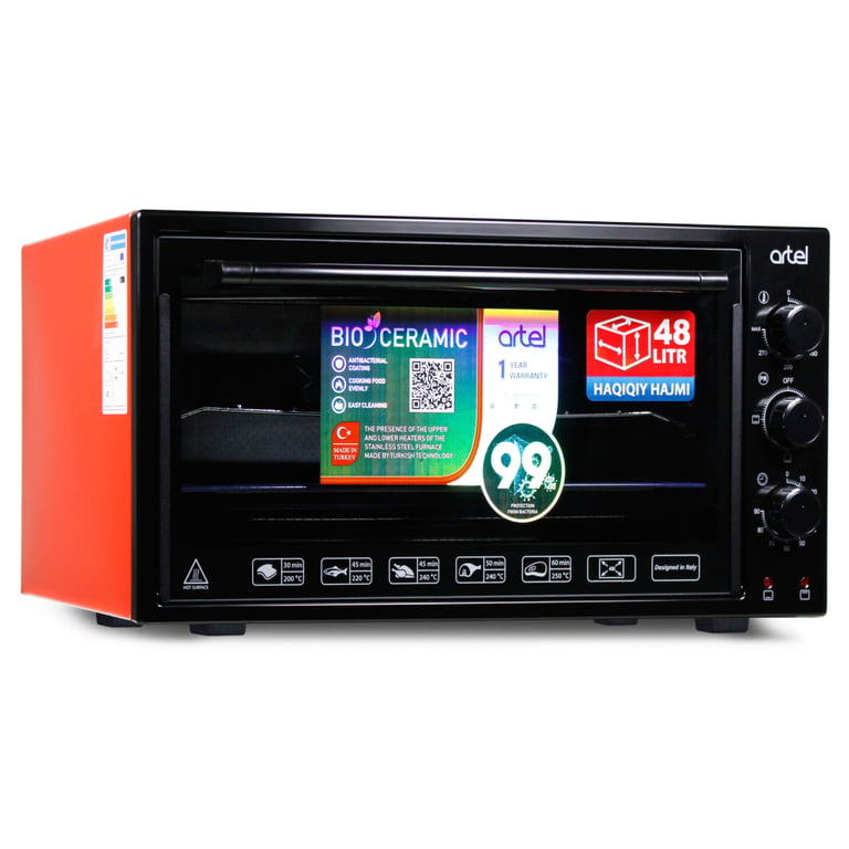 Електропіч Artel MD 4816 Black-red - фото 6
