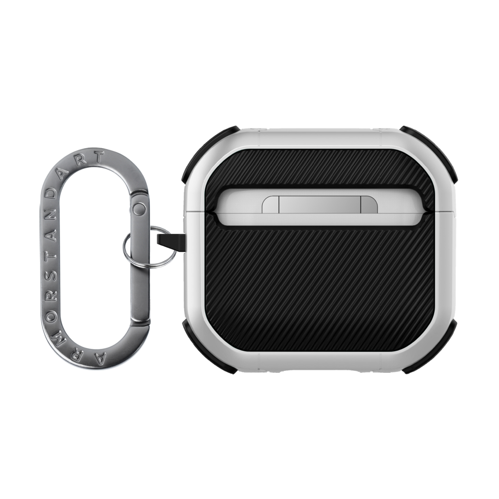 Чохол для навушників Armorstandart Panzer для Apple Airpods 4 White (ARM82553) - фото 2 Чохол для навушників Armorstandart Panzer для Apple Airpods 4 White (ARM82553) - фото 2