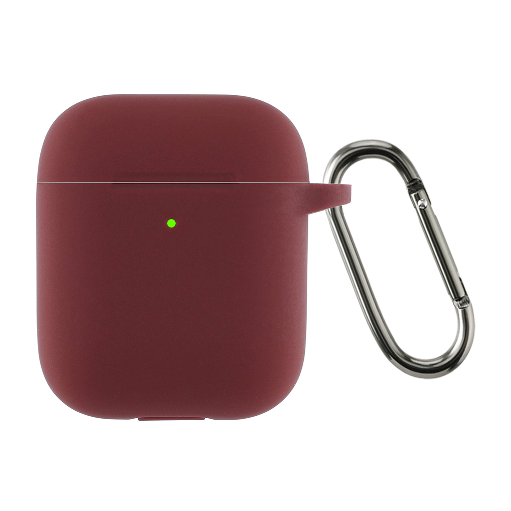 Чохол для навушників Armorstandart Ultrathin Silicone Case With Hook для Apple AirPods 2 Burgundy (ARM59680) - фото 1