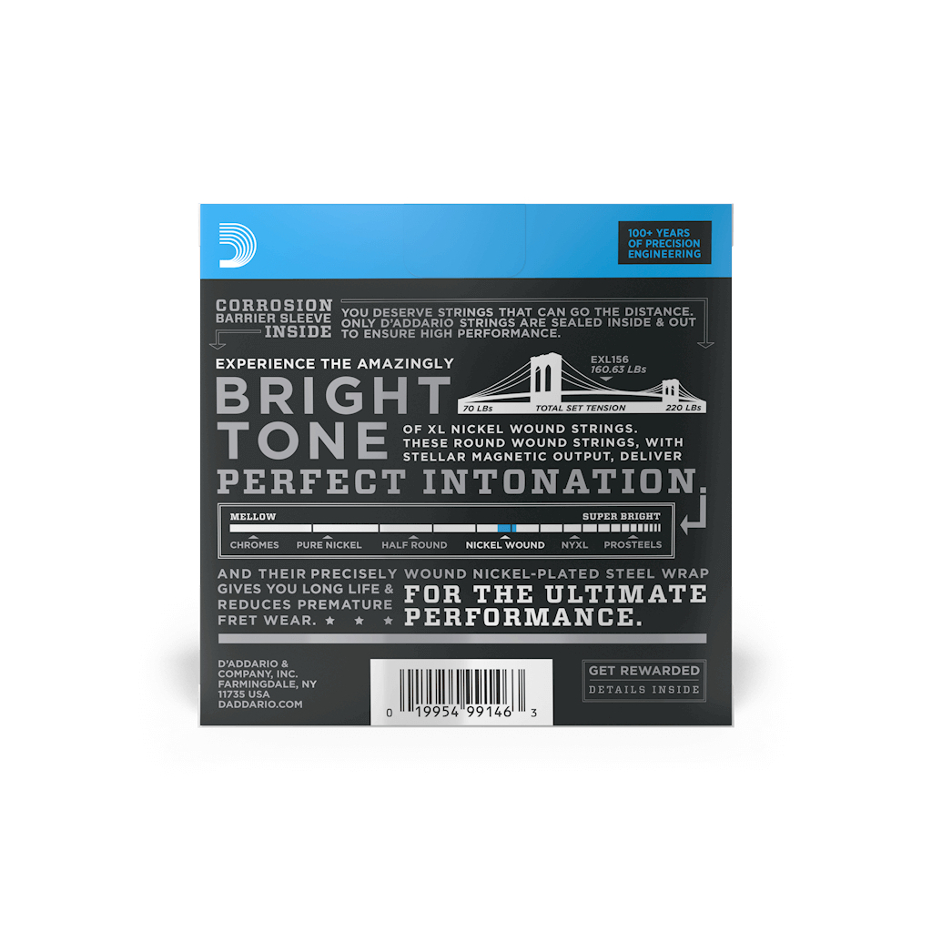 Струни для гітари D’Addario XL Nickel Wound Fender Bass VI (24-84) (EXL156)