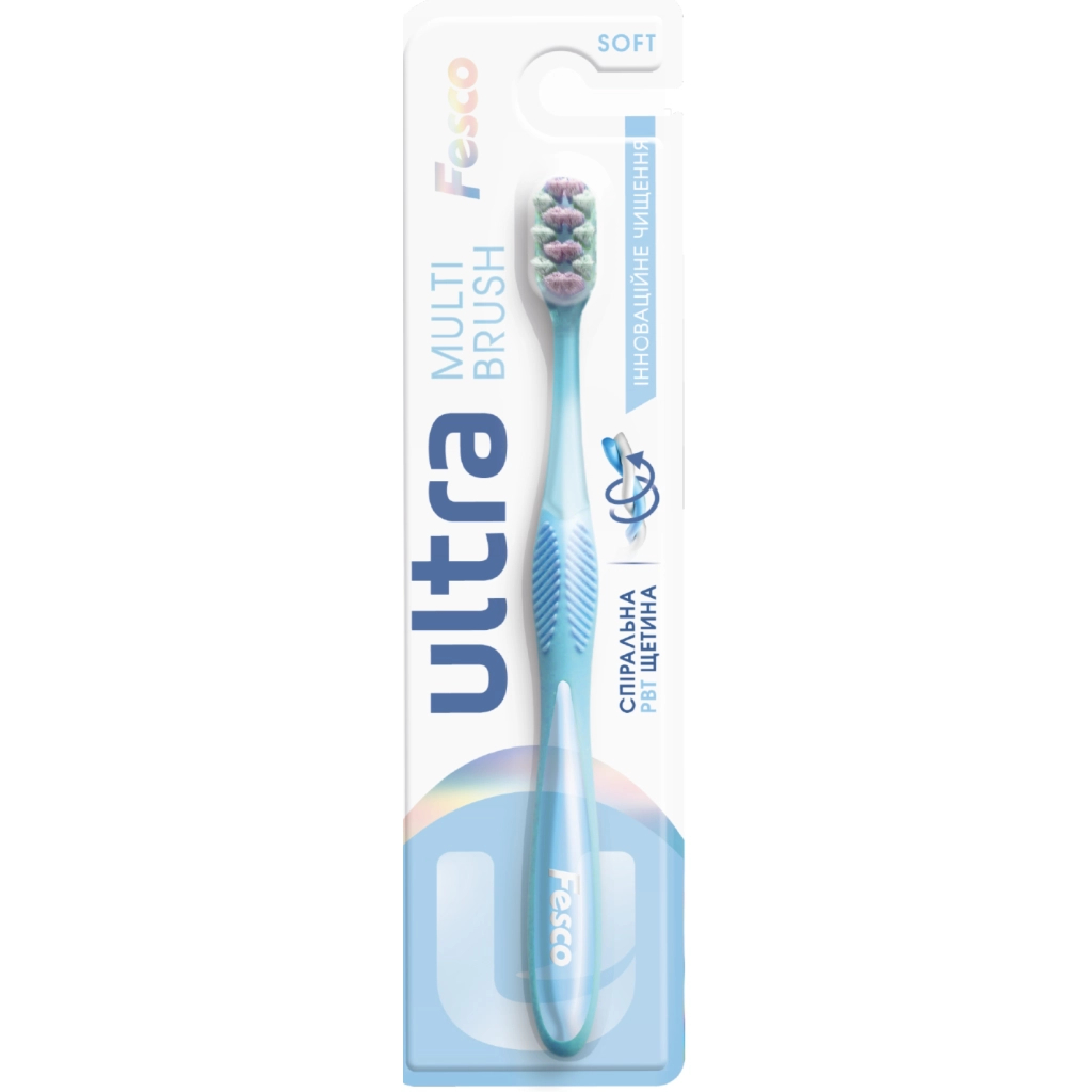 Зубна щітка Fesco Ultra Multi Brush Soft Блакитна (4820204702083) - фото 1 Зубна щітка Fesco Ultra Multi Brush Soft Блакитна (4820204702083) - фото 1
