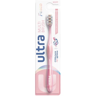 Зубна щітка Fesco Ultra Multi Brush Soft Рожева (4820204702090) - фото 1