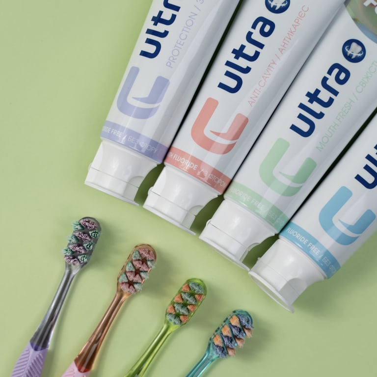 Зубна щітка Fesco Ultra Multi Brush Soft Рожева (4820204702090) - фото 7