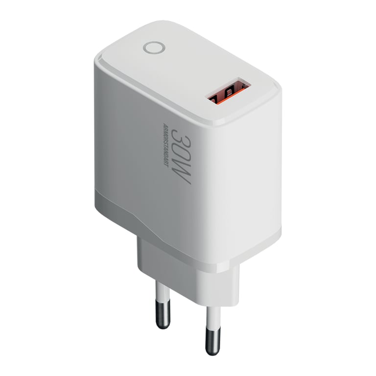 Зарядний пристрій Armorstandart AR013 USB-A 30W white (ARM84424) - фото 1