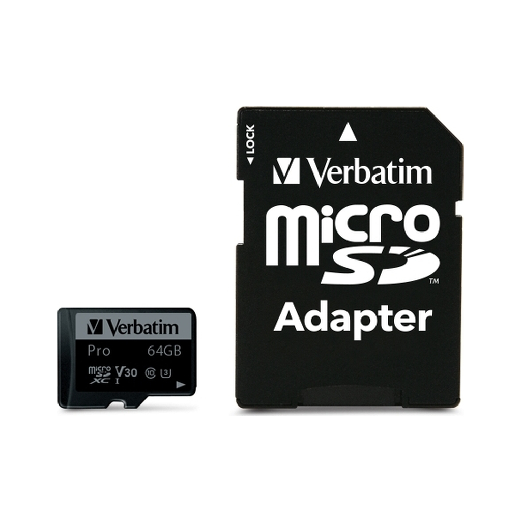 Карта памяті Verbatim 64GB microSDXC class 10 UHS-III PRO (47042) Карта памяті Verbatim 64GB microSDXC class 10 UHS-III PRO (47042)