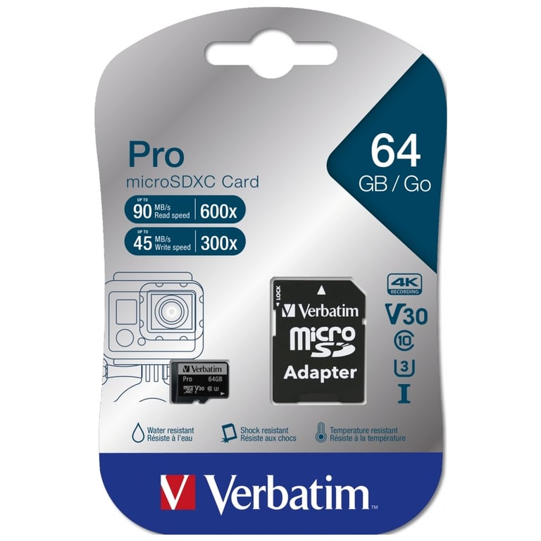 Карта пам’яті Verbatim 64GB microSDXC class 10 UHS-III PRO (47042)