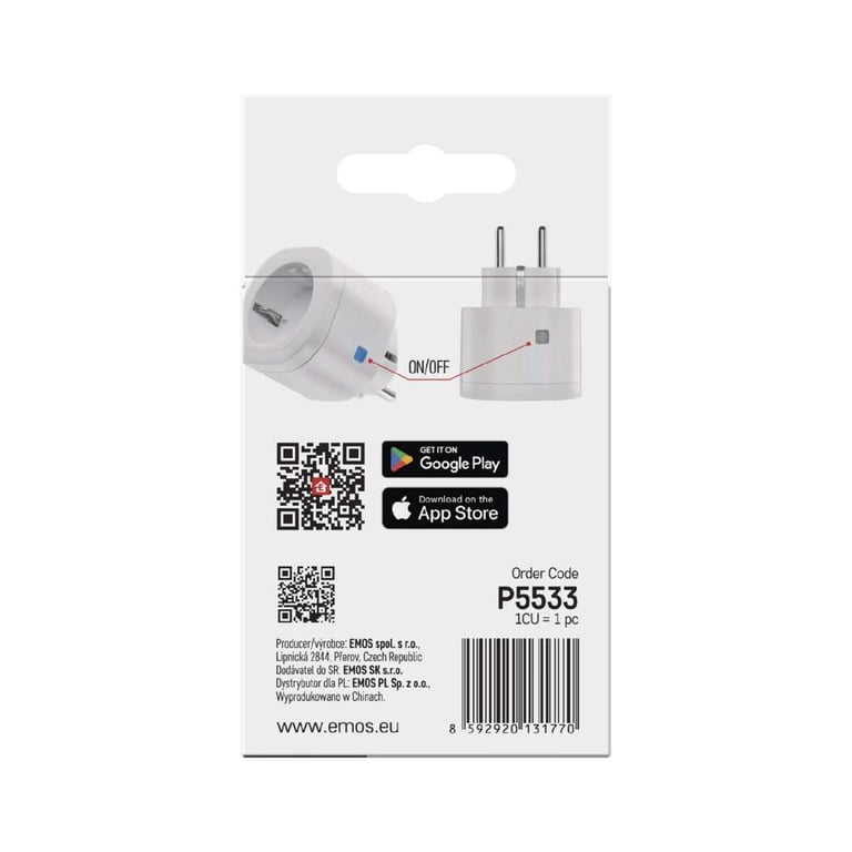 Розумна розетка WIFI P5533 GoSmart, ZigBee 3.0, IP44 EMOS (P5533) - фото 11