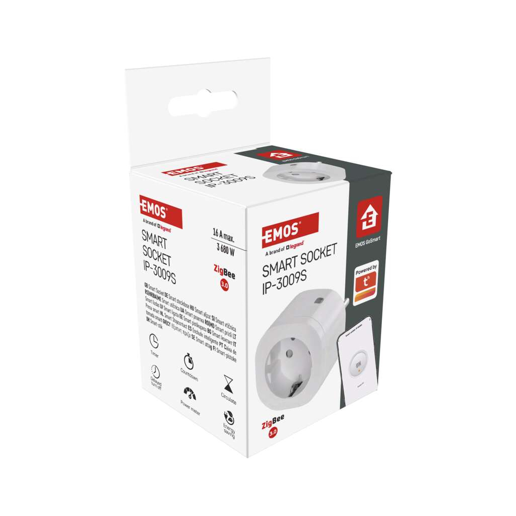 Розумна розетка WIFI P5533 GoSmart, ZigBee 3.0, IP44 EMOS (P5533) - фото 4 Розумна розетка WIFI P5533 GoSmart, ZigBee 3.0, IP44 EMOS (P5533) - фото 4