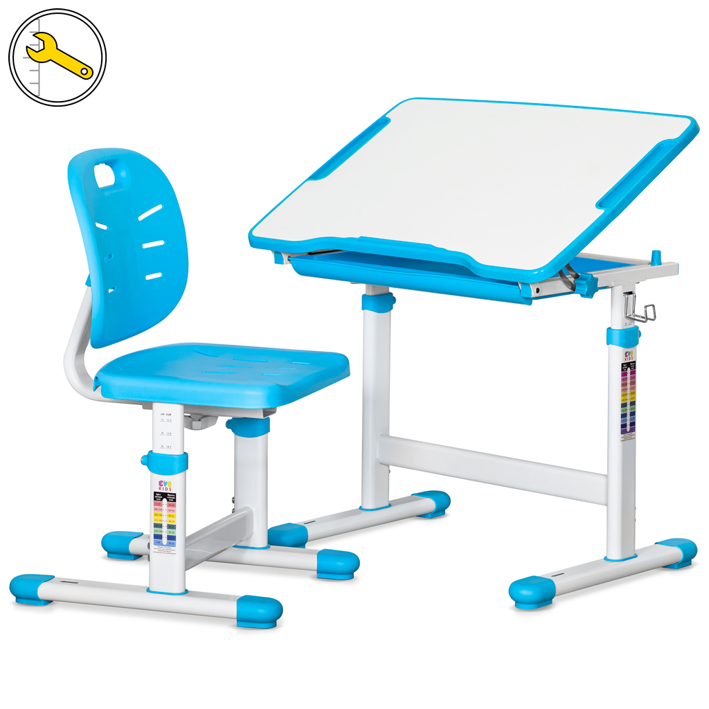 Парта зі стільцем Evo-kids Ergo Blue (Evo-05 Ergo BL) - фото 1