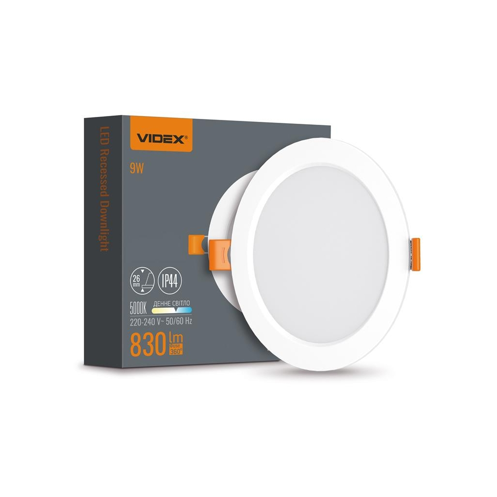 Світильник Videx LED Back вбудований круглий 9W 5000K (VL-DLBR-095) - фото 5 Світильник Videx LED Back вбудований круглий 9W 5000K (VL-DLBR-095) - фото 5