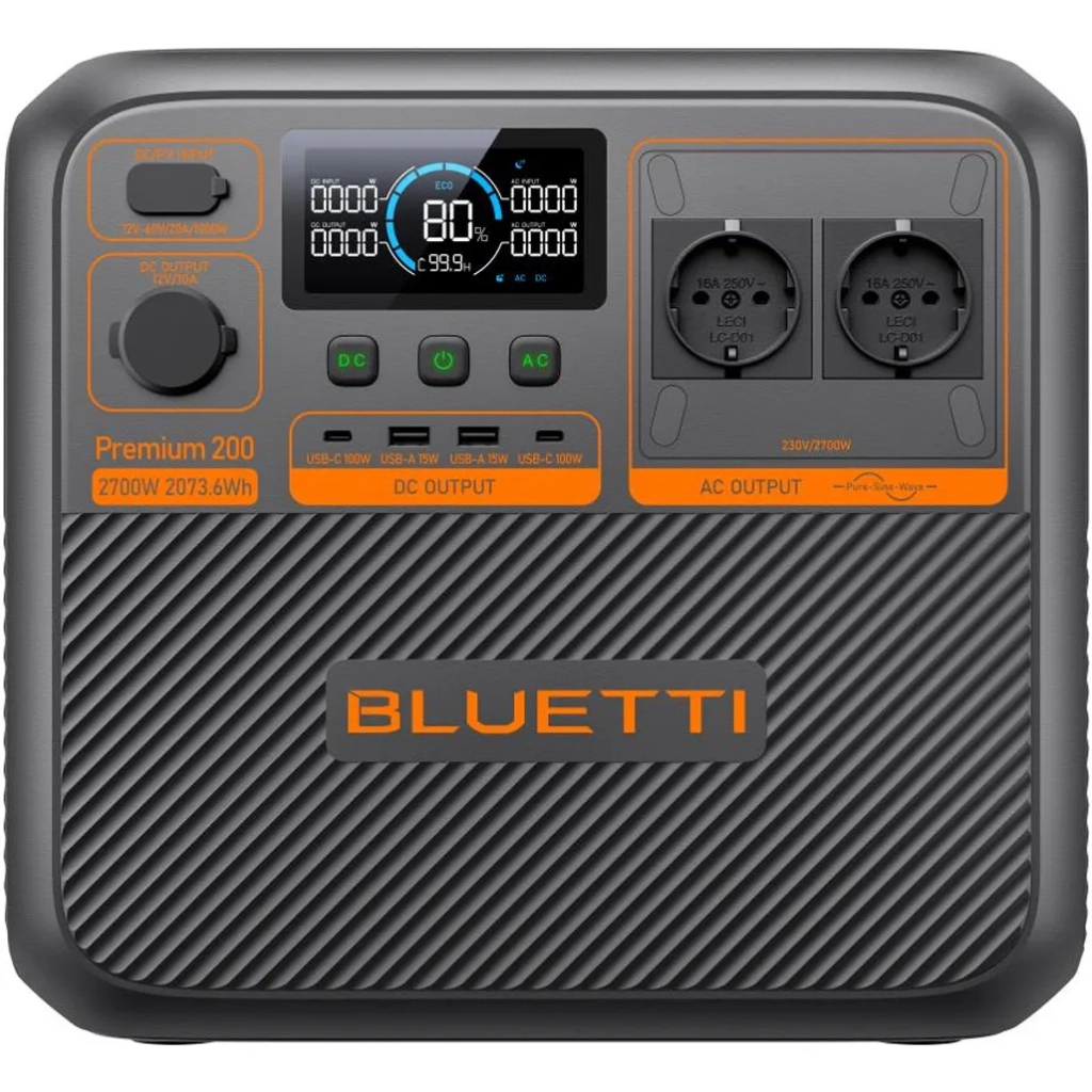 Зарядна станція BLUETTI PREMIUM 200 V2 2700W (PREMIUM 200 V2) - фото 3 Зарядна станція BLUETTI PREMIUM 200 V2 2700W (PREMIUM 200 V2) - фото 3