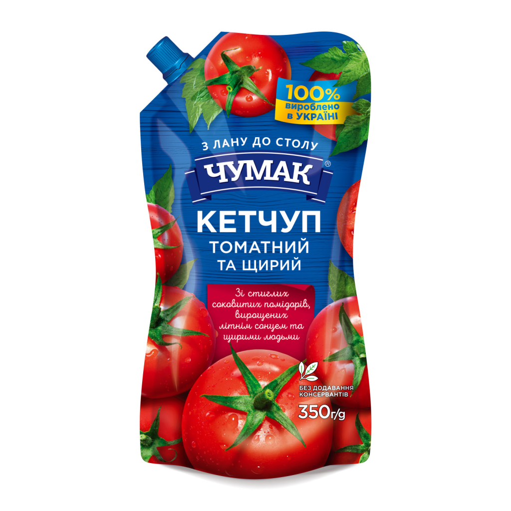 Соус Чумак Кетчуп Томатний 350 г (4823096009087) - фото 1 Соус Чумак Кетчуп Томатний 350 г (4823096009087) - фото 1