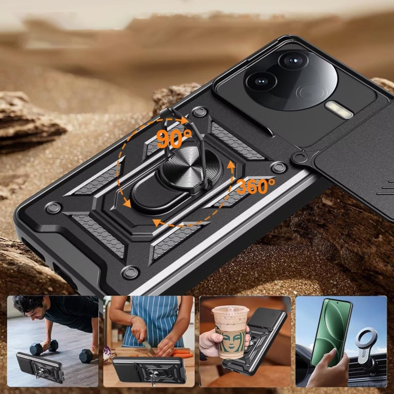 Чохол до мобільного телефона BeCover Military Poco F7 Pro Black (713536) - фото 4