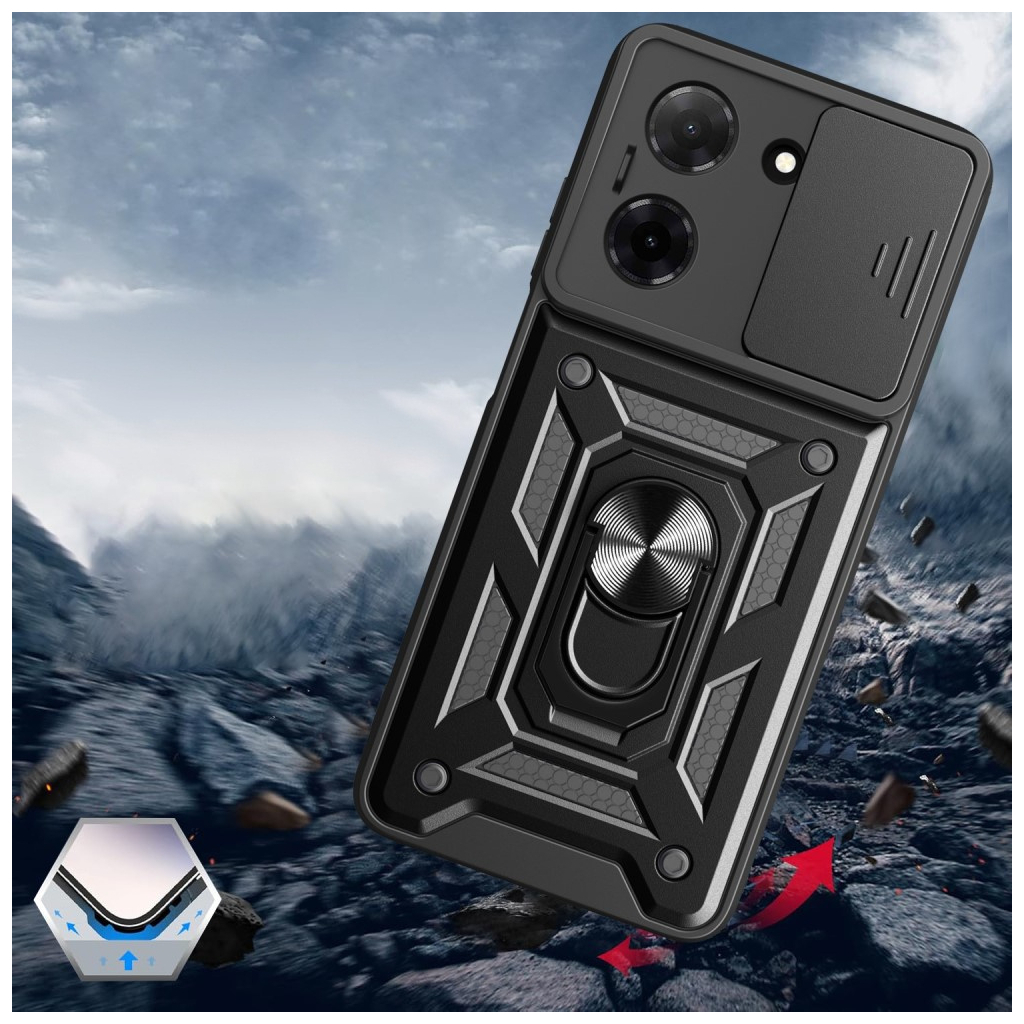 Чохол до мобільного телефона BeCover Military Xiaomi Redmi A5 / Poco C71 Black (713543) - фото 4 Чохол до мобільного телефона BeCover Military Xiaomi Redmi A5 / Poco C71 Black (713543) - фото 4