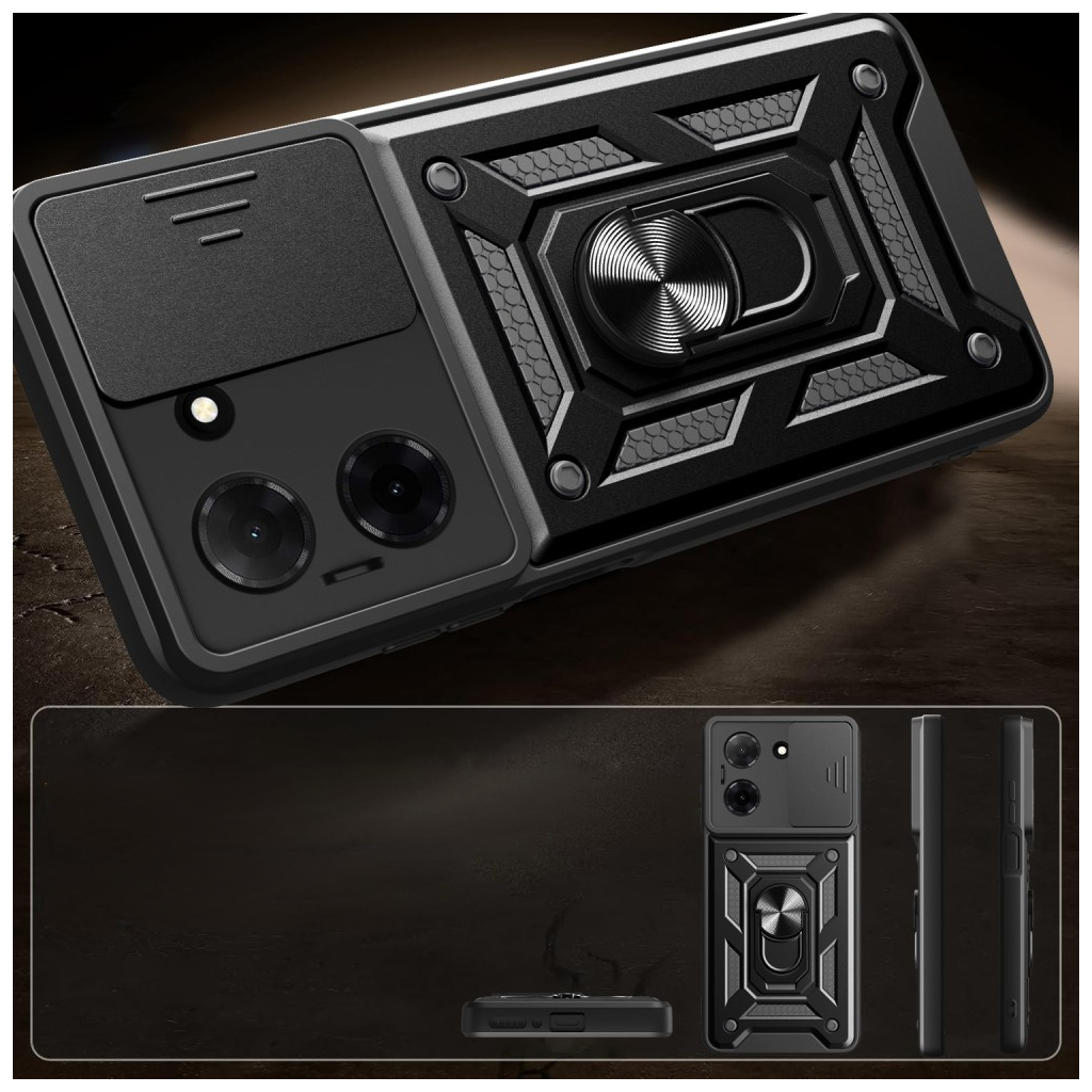 Чохол до мобільного телефона BeCover Military Xiaomi Redmi A5 / Poco C71 Black (713543) - фото 7 Чохол до мобільного телефона BeCover Military Xiaomi Redmi A5 / Poco C71 Black (713543) - фото 7