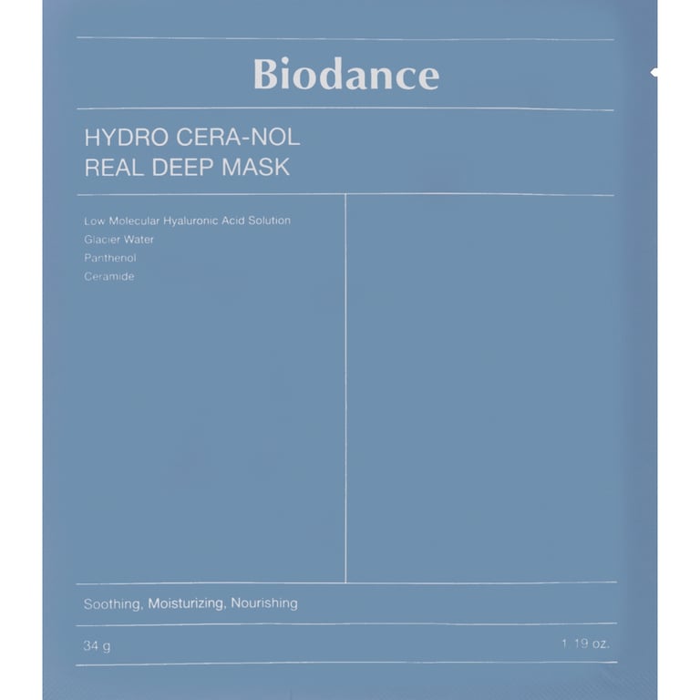 Маска для обличчя Biodance Hydro Cera-Nol Real Deep Sheet Mask 34 г (8809937360629) - фото 1