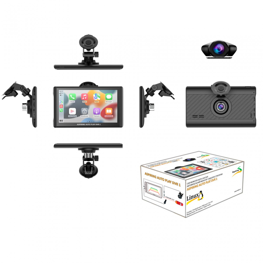 Автомобільний монітор Aspiring Auto Play DVR 1, Magnet, CarPlay, Android auto - фото 4 Автомобільний монітор Aspiring Auto Play DVR 1, Magnet, CarPlay, Android auto - фото 4