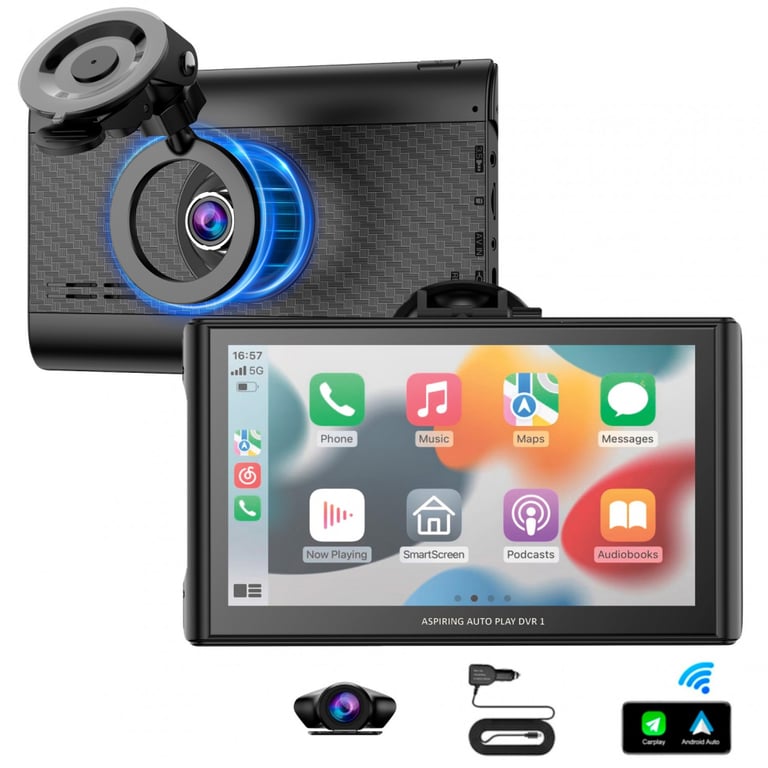 Автомобільний монітор Aspiring Auto Play DVR 1, Magnet, CarPlay, Android auto - фото 3