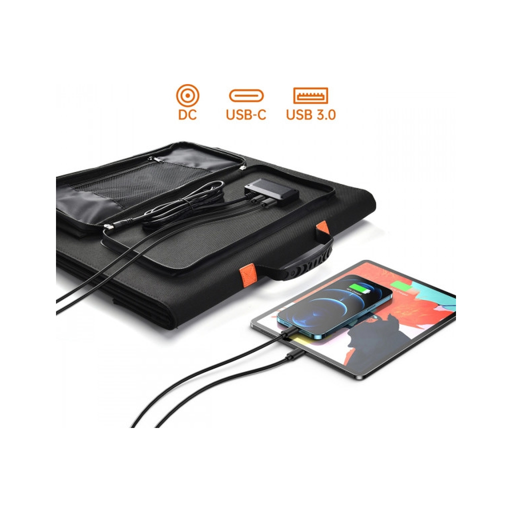 Портативна сонячна панель Choetech SC008-V2-BK 120W (SC008-V2-BK) - фото 6 Портативна сонячна панель Choetech SC008-V2-BK 120W (SC008-V2-BK) - фото 6