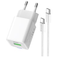 Зарядний пристрій ColorWay C101A GaN Mini 20W PD PPS USB-C + USB-A QC4.0 + cable USB-C to USB-C black (CW-CHS062PDC-WT) - фото 5