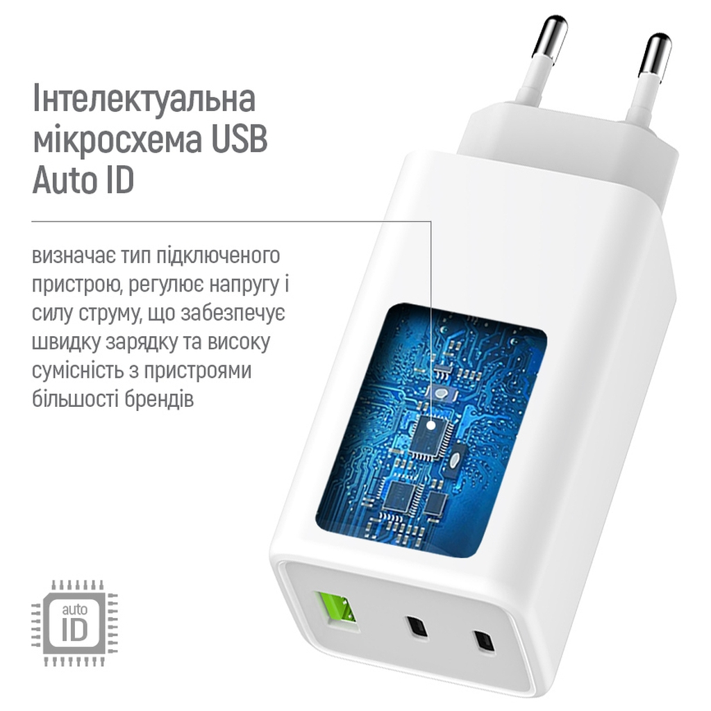 Зарядний пристрій ColorWay C101B GaN Mini 100W PD PPS 2xUSB-C + USB-A white (CW-CHS061PD-WT) - фото 11 Зарядний пристрій ColorWay C101B GaN Mini 100W PD PPS 2xUSB-C + USB-A white (CW-CHS061PD-WT) - фото 11