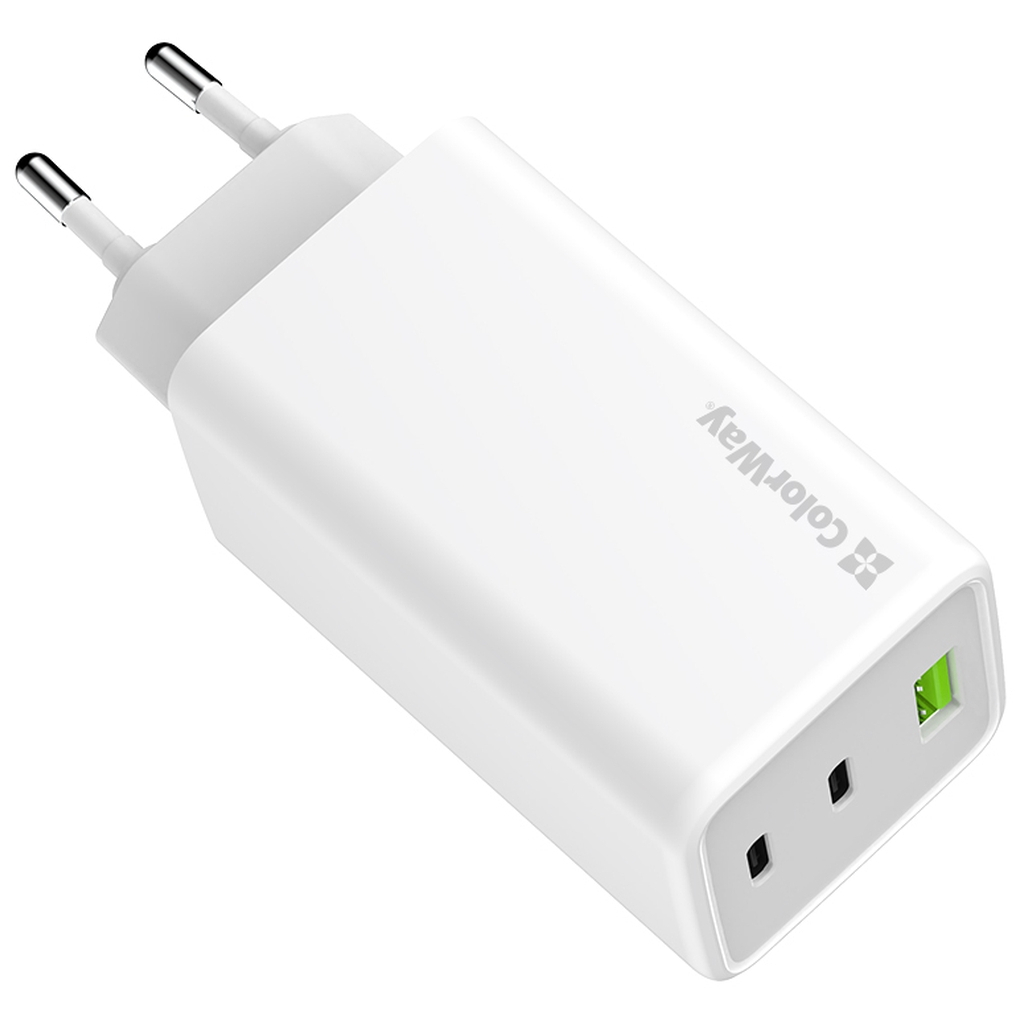 Зарядний пристрій ColorWay C101B GaN Mini 100W PD PPS 2xUSB-C + USB-A white (CW-CHS061PD-WT) - фото 5 Зарядний пристрій ColorWay C101B GaN Mini 100W PD PPS 2xUSB-C + USB-A white (CW-CHS061PD-WT) - фото 5
