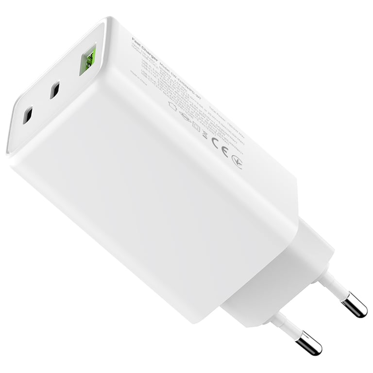Зарядний пристрій ColorWay C101B GaN Mini 100W PD PPS 2xUSB-C + USB-A white (CW-CHS061PD-WT) - фото 6