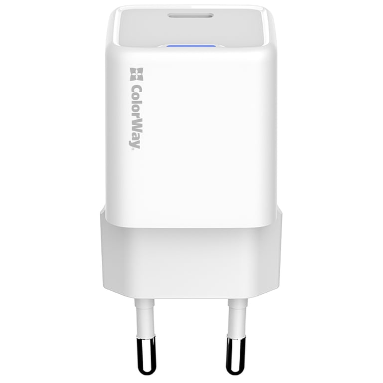 Зарядний пристрій ColorWay C101C GaN Mini 20W PD PPS USB-C white (CW-CHS059PD-WT) - фото 3