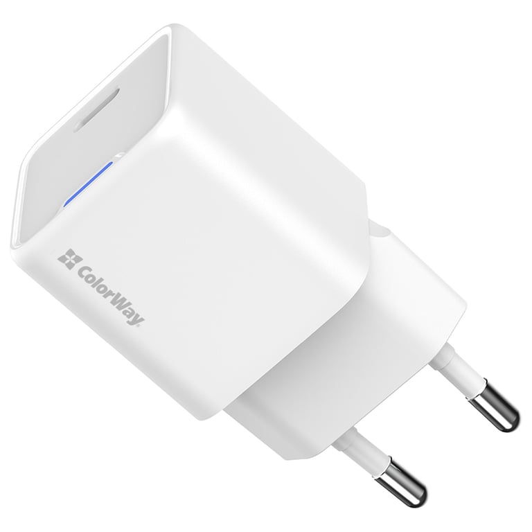 Зарядний пристрій ColorWay C101C GaN Mini 20W PD PPS USB-C white (CW-CHS059PD-WT) - фото 5
